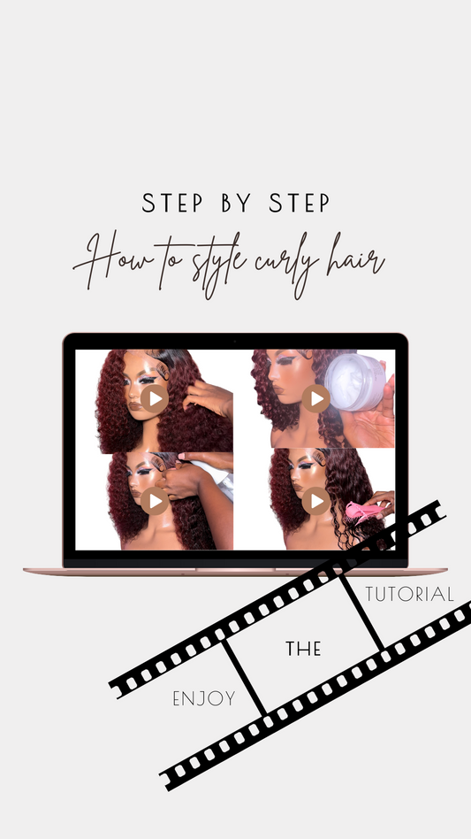 Step by step ( how to style curly wig)