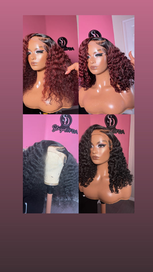 Step by step ( how to style curly wig)